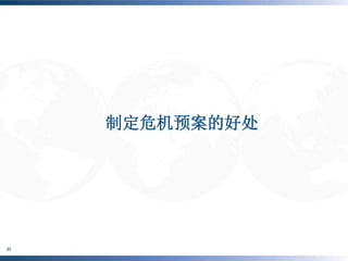 制定危机预案的好处




     ©BURSON-MARSTELLER , LLC | ©PENN, SCHOEN & BERLAND
23
     ASSOCIATES
 