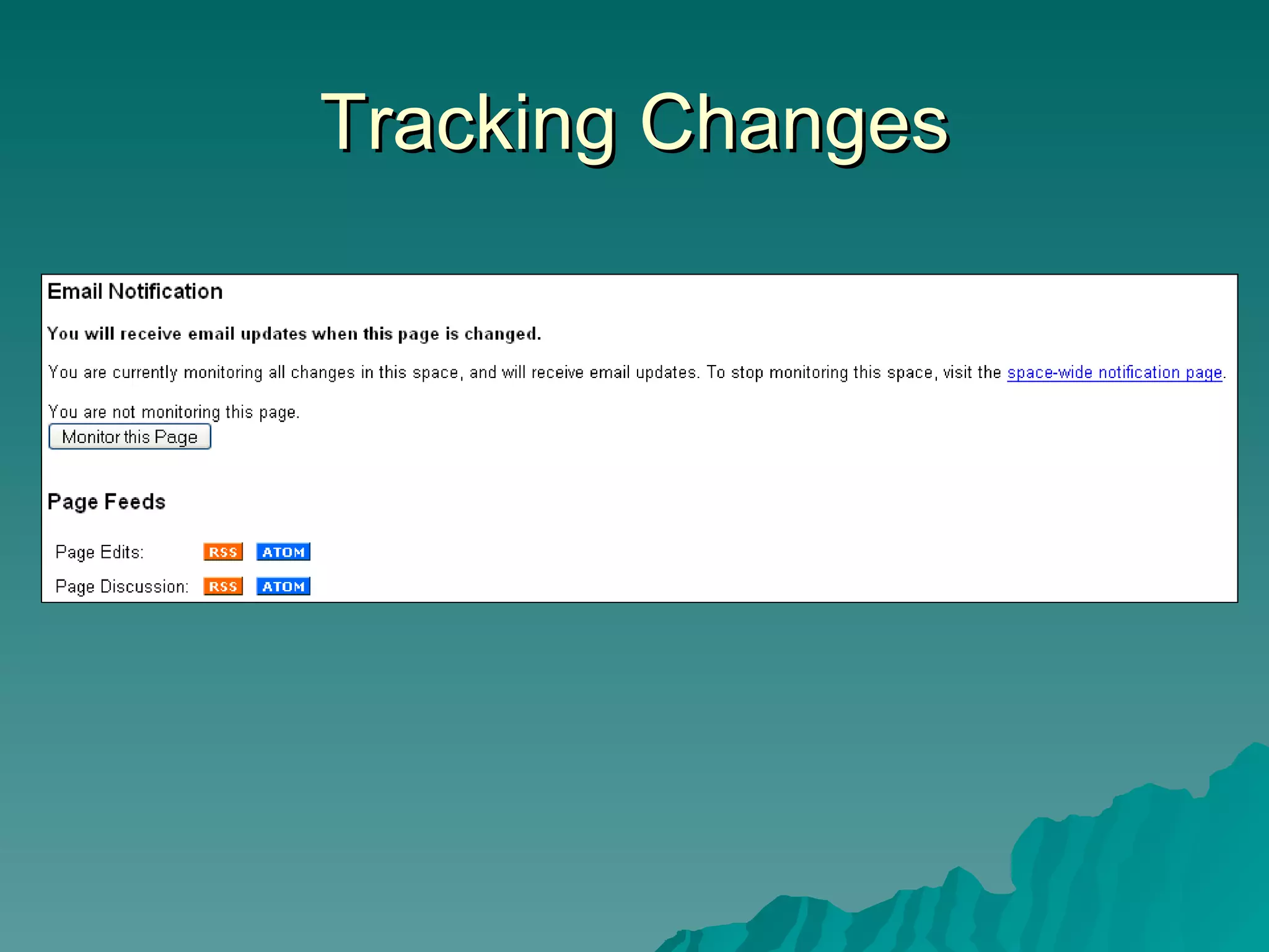 Tracking Changes 