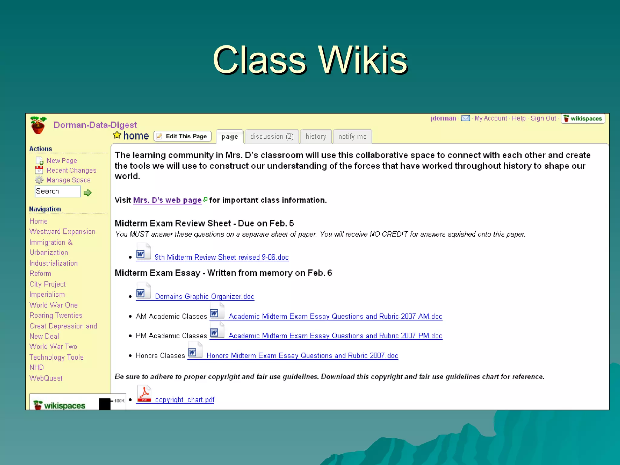 Class Wikis 