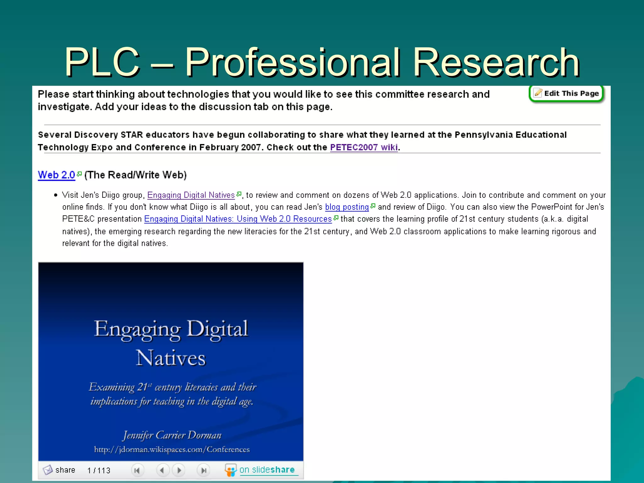PLC – Professional Research 