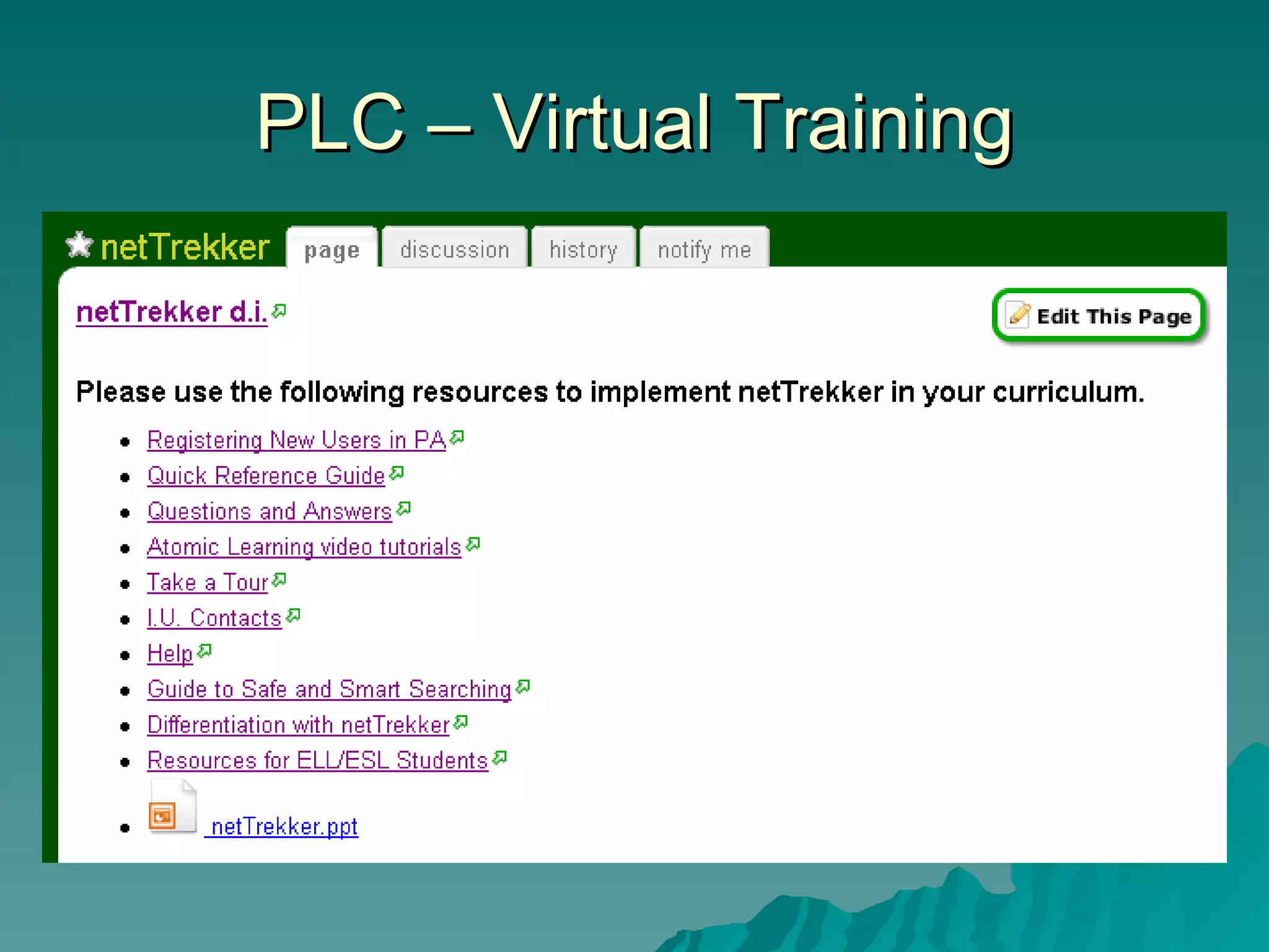 PLC – Virtual Training 