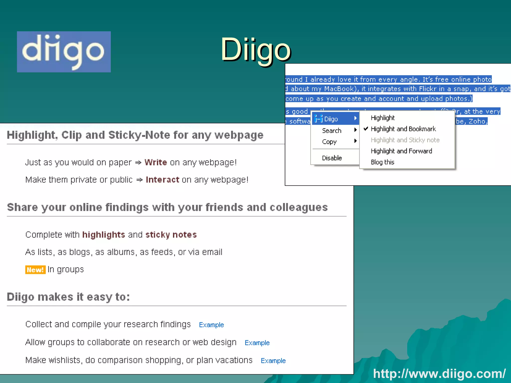 Diigo http://www.diigo.com/ 