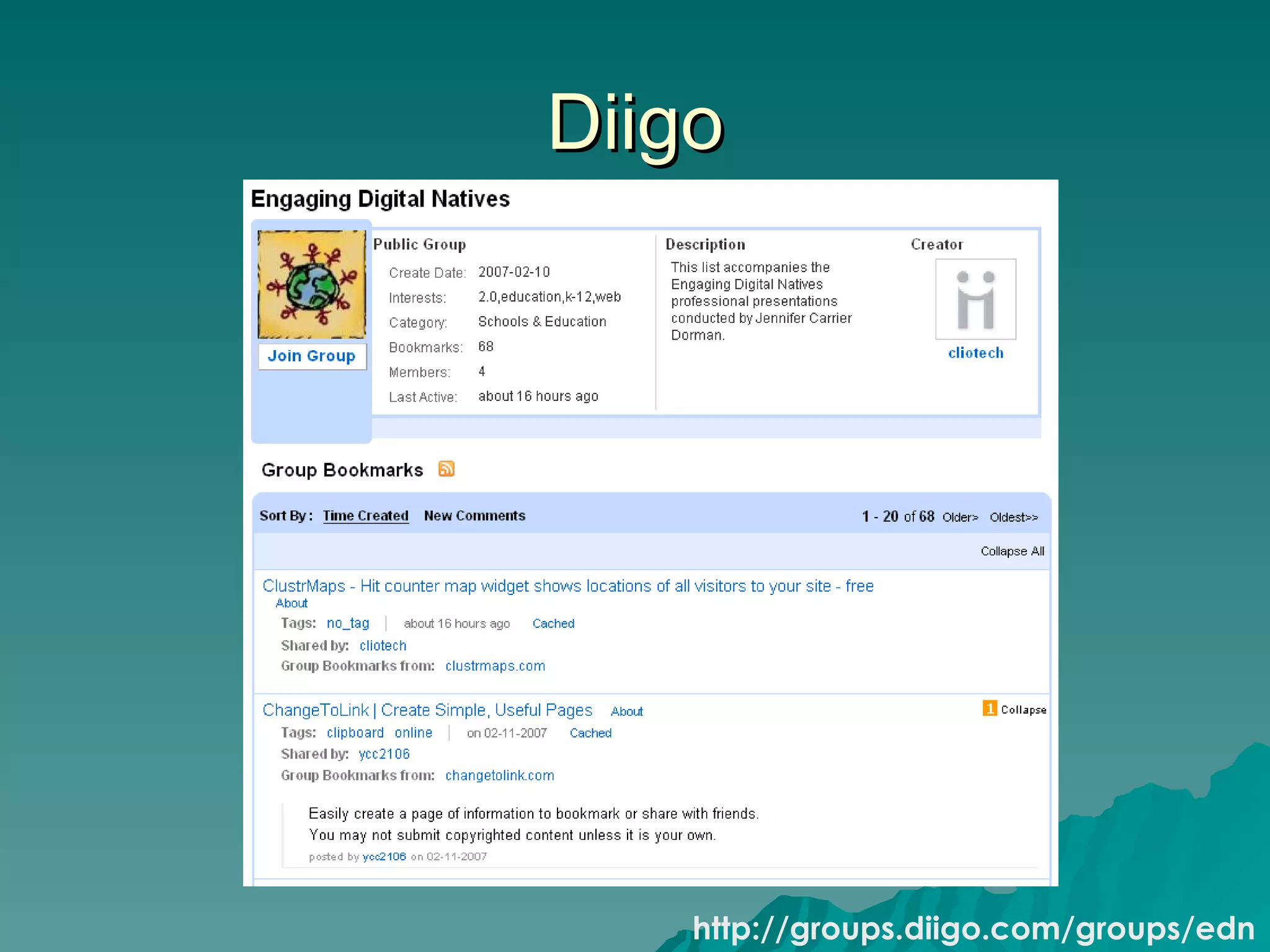 Diigo http://groups.diigo.com/groups/edn 