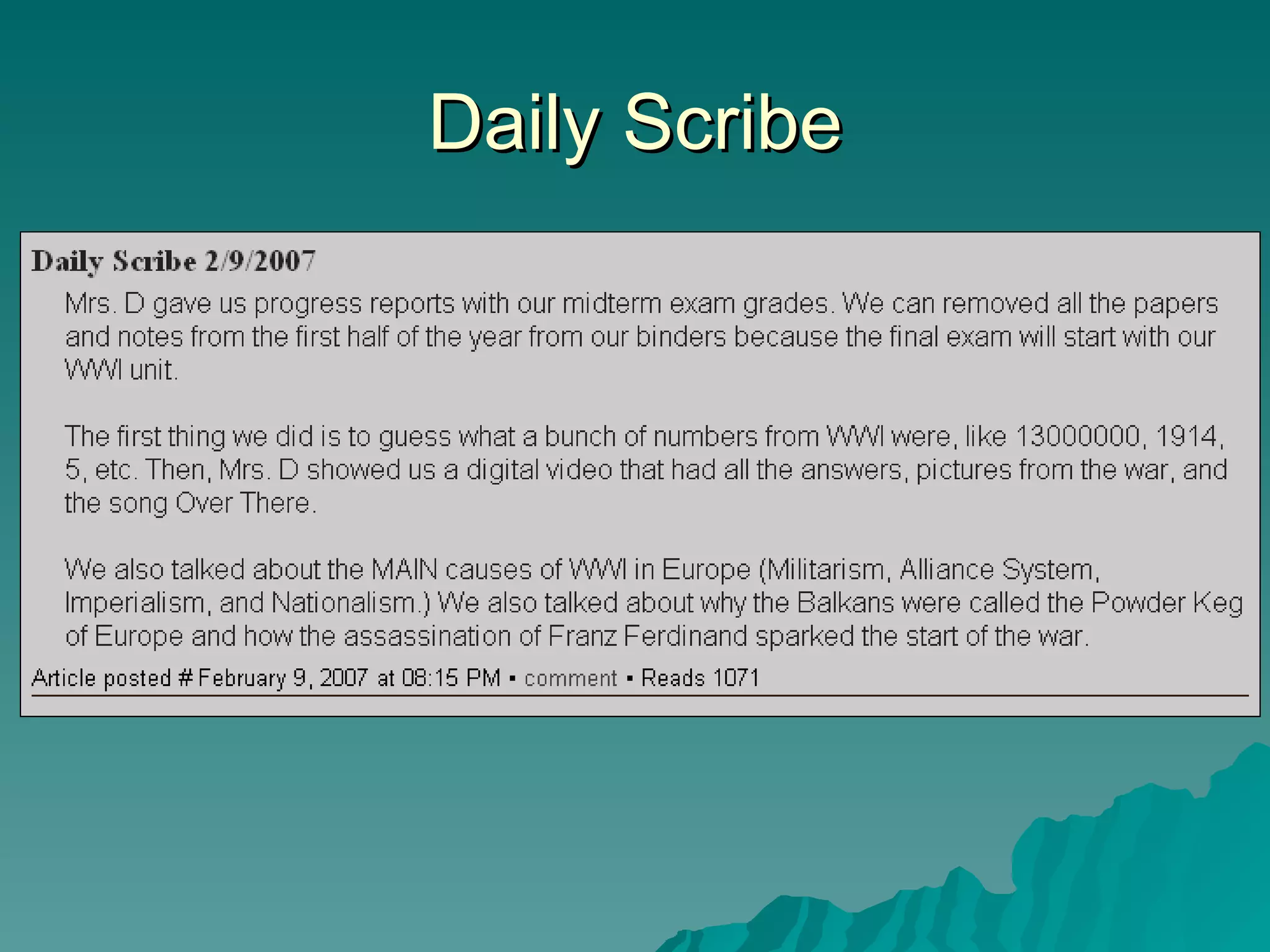 Daily Scribe 