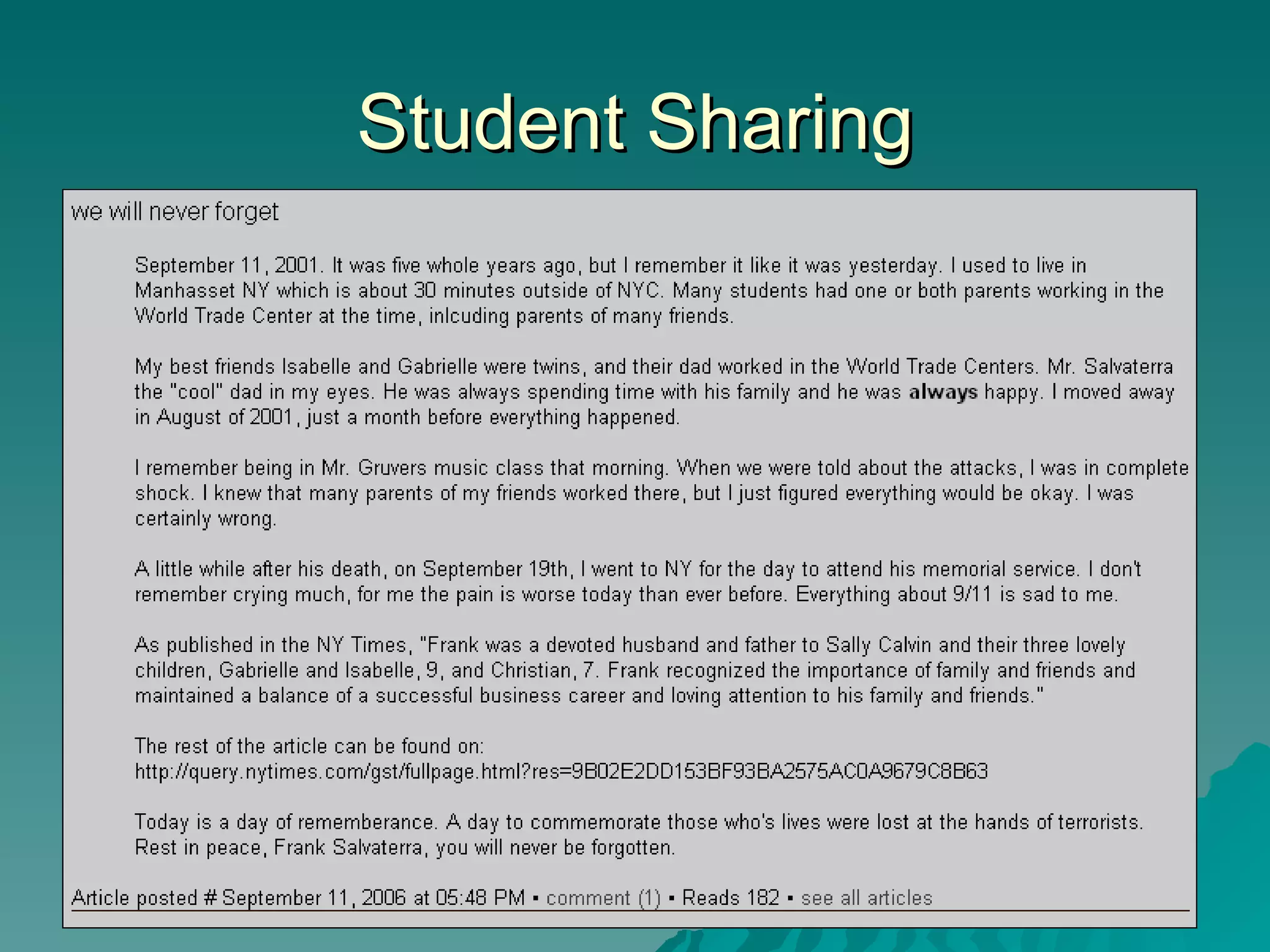 Student Sharing 