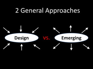 2 General Approaches


Design   vs.   Emerging
 