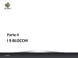 Parte	II	
27/10/17	 5	
I	9	BLOCCHI	
 