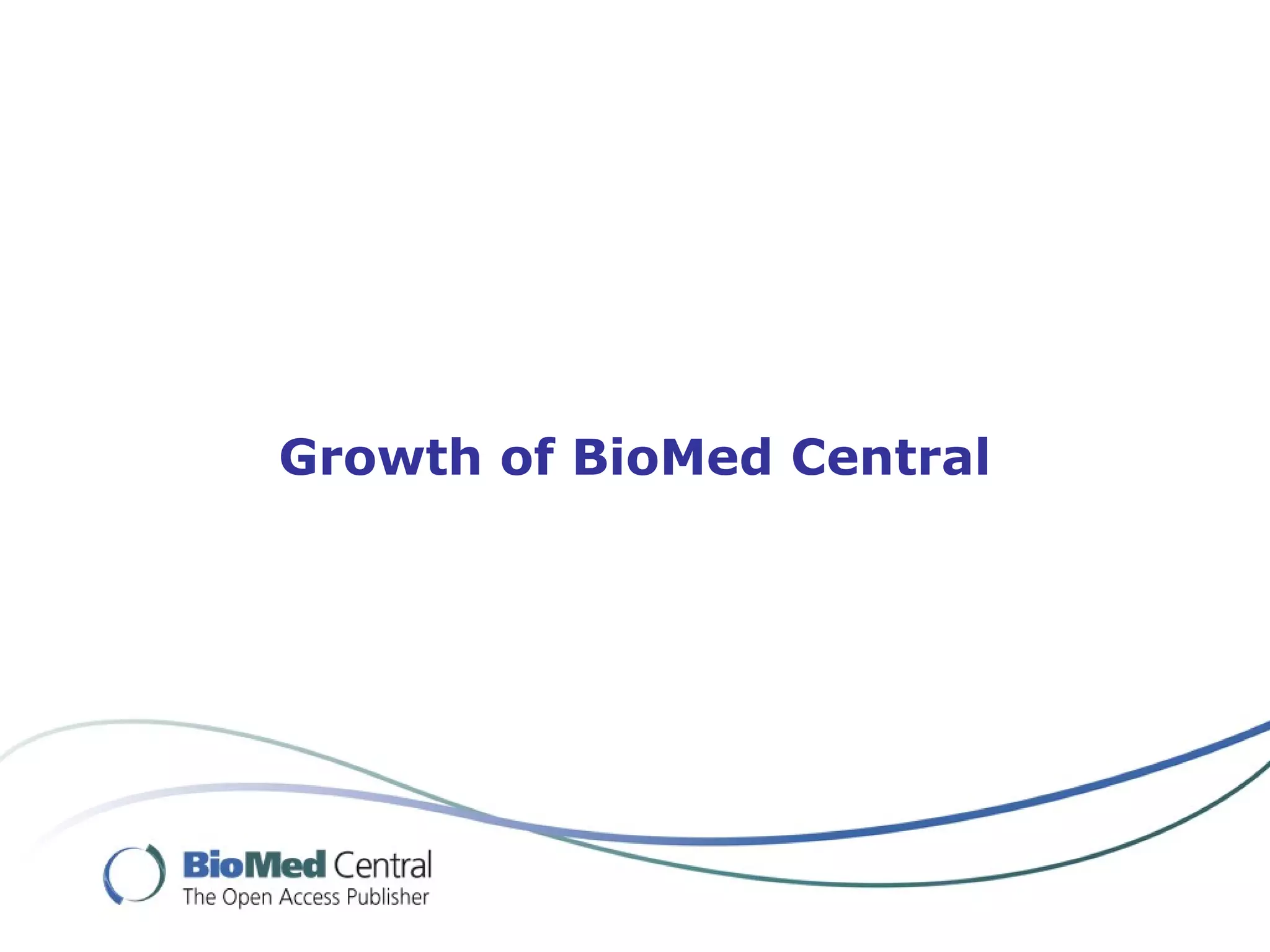 Growth of BioMed Central
 