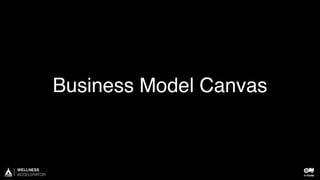 WELLNESS
ACCELERATOR
Business Model Canvas
 