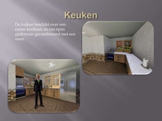 KeukenDe kuiken beschikt over een ruime koelkast, en een 6pits gasfornuis gecombineerd met een oven.