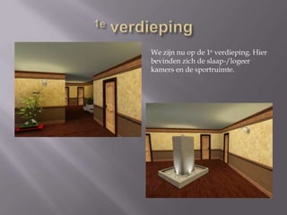 KeukenIn de keuken staan 2 koelkasten en er zijn 2 gasfornuizen. Dit is voor als er voor een grote groep gekookt moet worden. Zoals u kunt zien zijn er 2 deuren. De linker is naar de eetkamer en de rechter naar de hal. Zo kan het eten direct geserveerd worden.