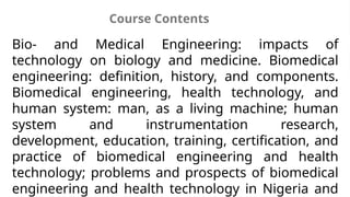 Comprehensive Introduction to Biomedical Engineering Principles and ...