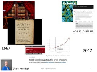 BME 50th Anniversary 17
1667
WOS: 123,763/1,839
2017
Daniel Mietchen
 