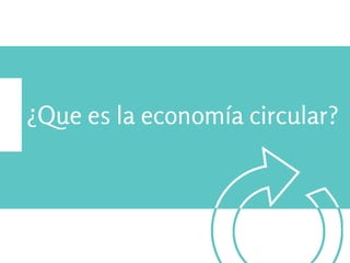 ¿Que es la economía circular?
 