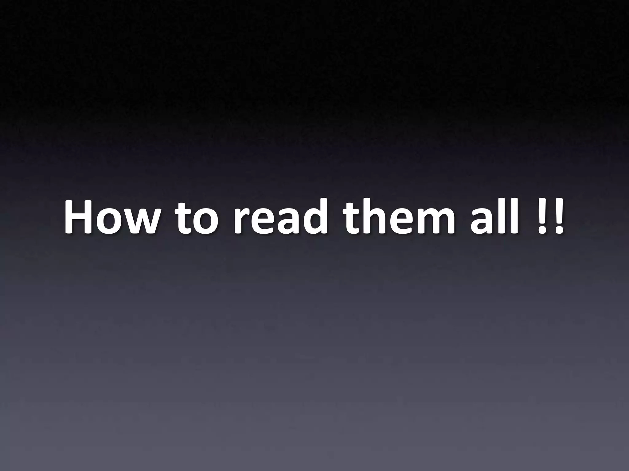 How to read themall !!