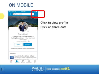 ON MOBILE
Click to view profile
Click on three dots
21
 