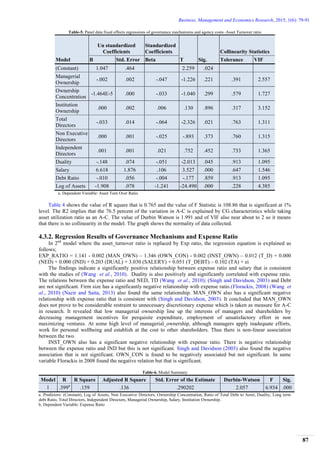 The Impact of Corporate Governance Mechanism on Agency Cost: An ...