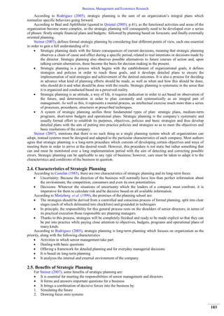 Strategic Planning as an Important Factor in Business Management | PDF