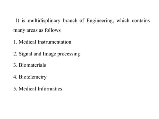 Comprehensive Overview of Biomedical Engineering and Instrumentation ...