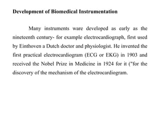 Comprehensive Overview of Biomedical Engineering and Instrumentation ...