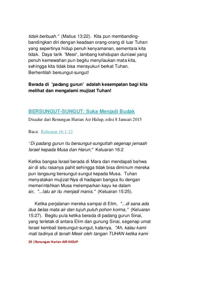 Bmf 41 renungan harian air hidup