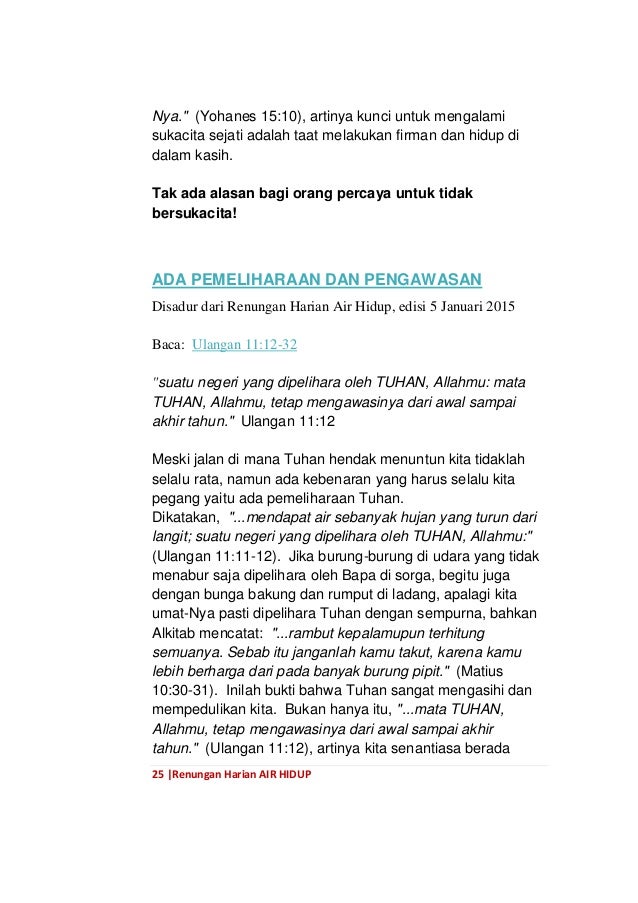 Bmf 41 renungan harian air hidup