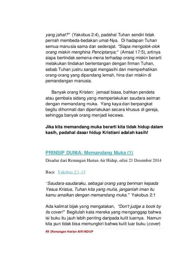 Bmf 41 renungan harian air hidup