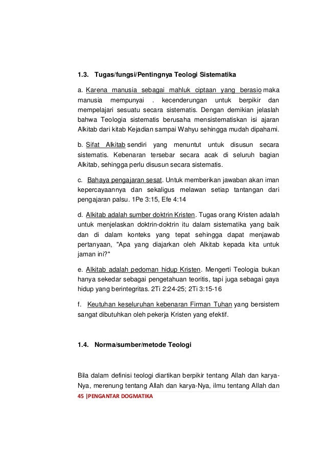 Bmf 45 Pengantar Dogmatika