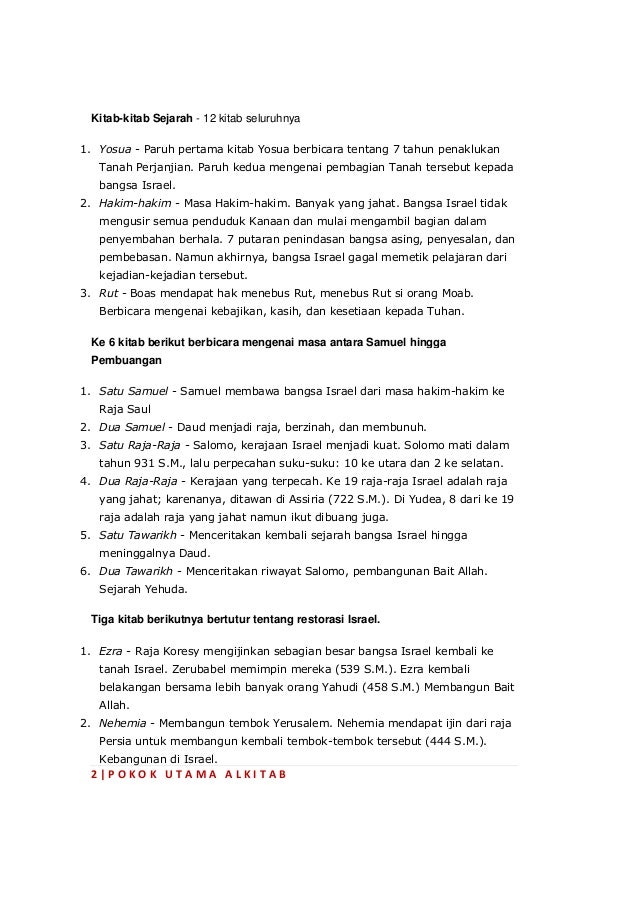 Bmf 8 pokok utama alkitab