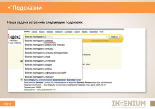 08|11
Подсказки
Наша задача устранить следующие подсказки:
 