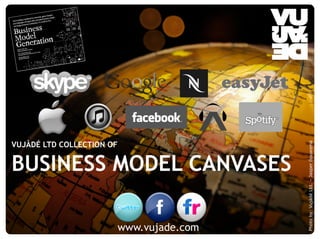 VUJÀDÉ LTD COLLECTION OF




                                                                            Photo by: Vujàdé Ltd. – Jasper Bouwsma
BUSINESS MODEL CANVASES

     Vujàdé Ltd. – Supporting Forward Thinking   www.vujade.com   Slide |
 