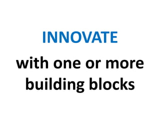 INNOVATE
with one or more
building blocks
 