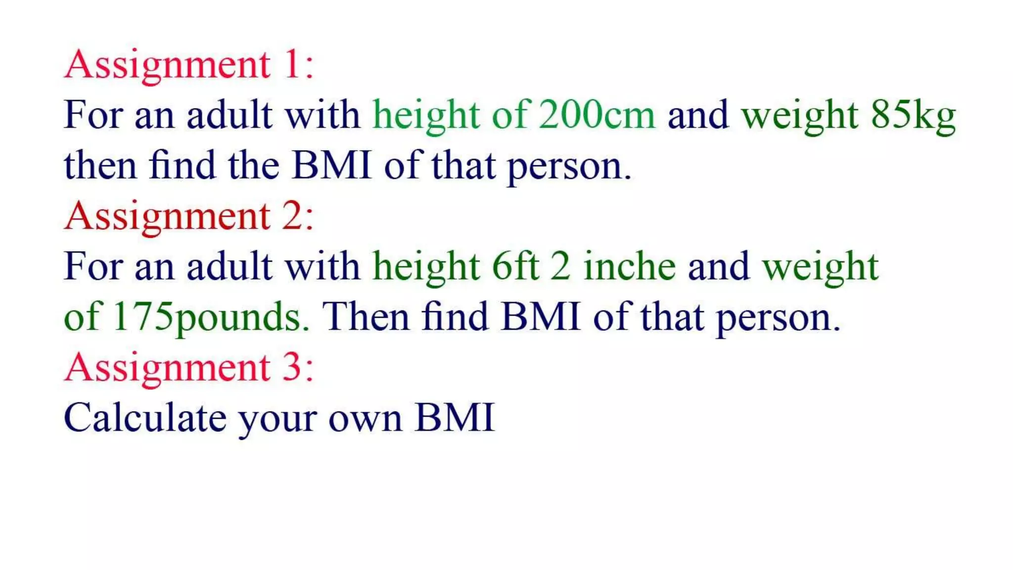 Body Mass Index (BMI). | PPTX