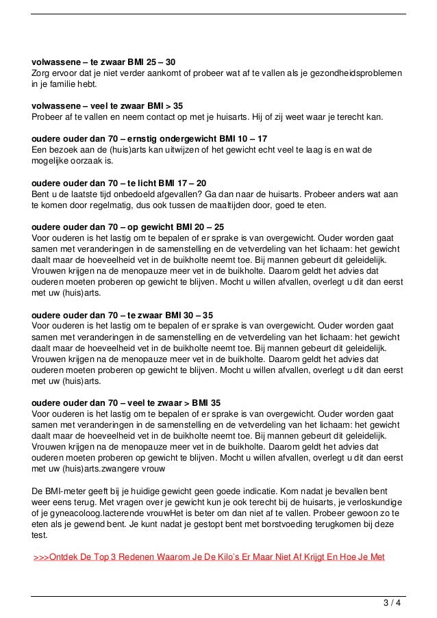 Bmi Berekenen