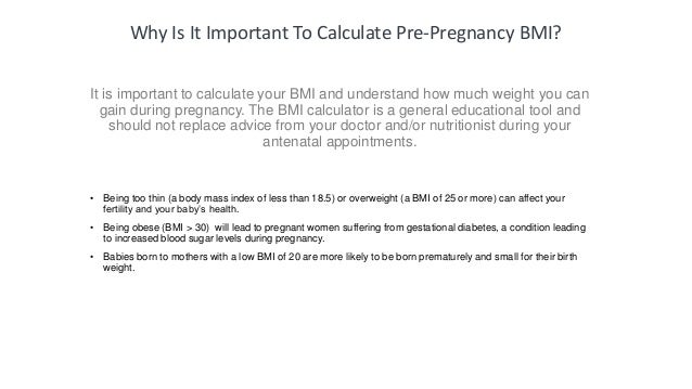 Bmi Calculator For Pregnancy