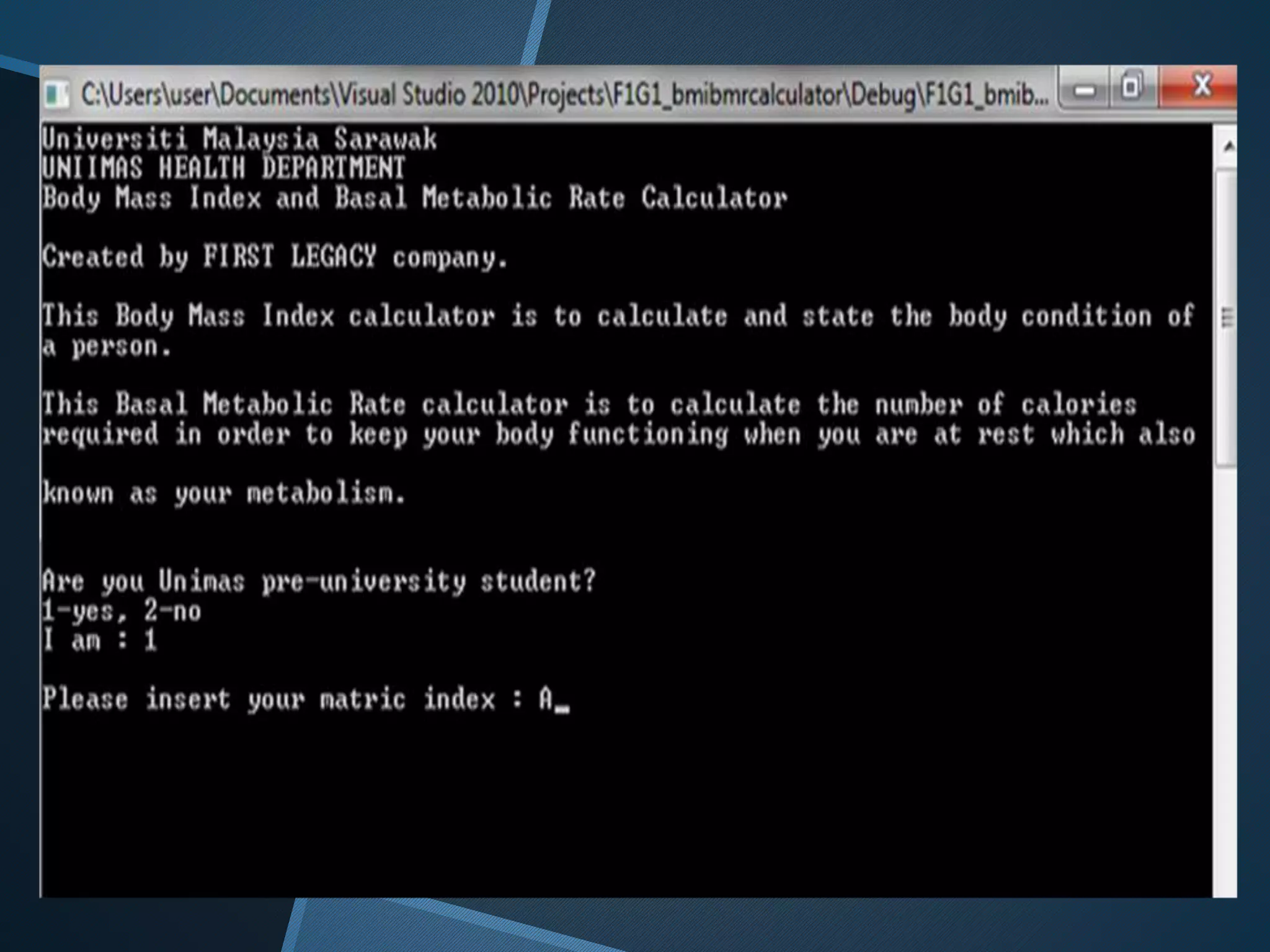 Bmi and bmr calculator slides