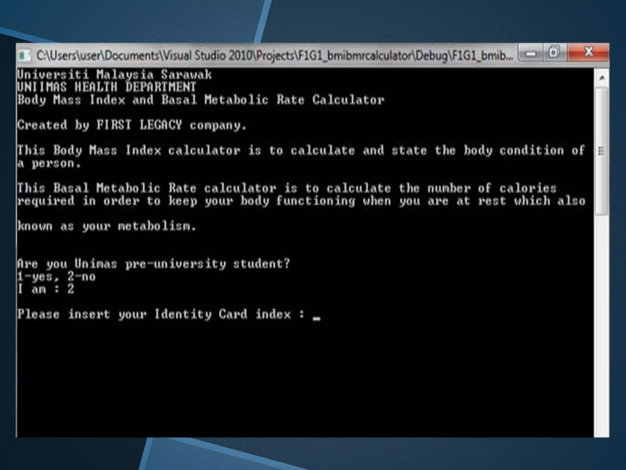Bmi and bmr calculator slides