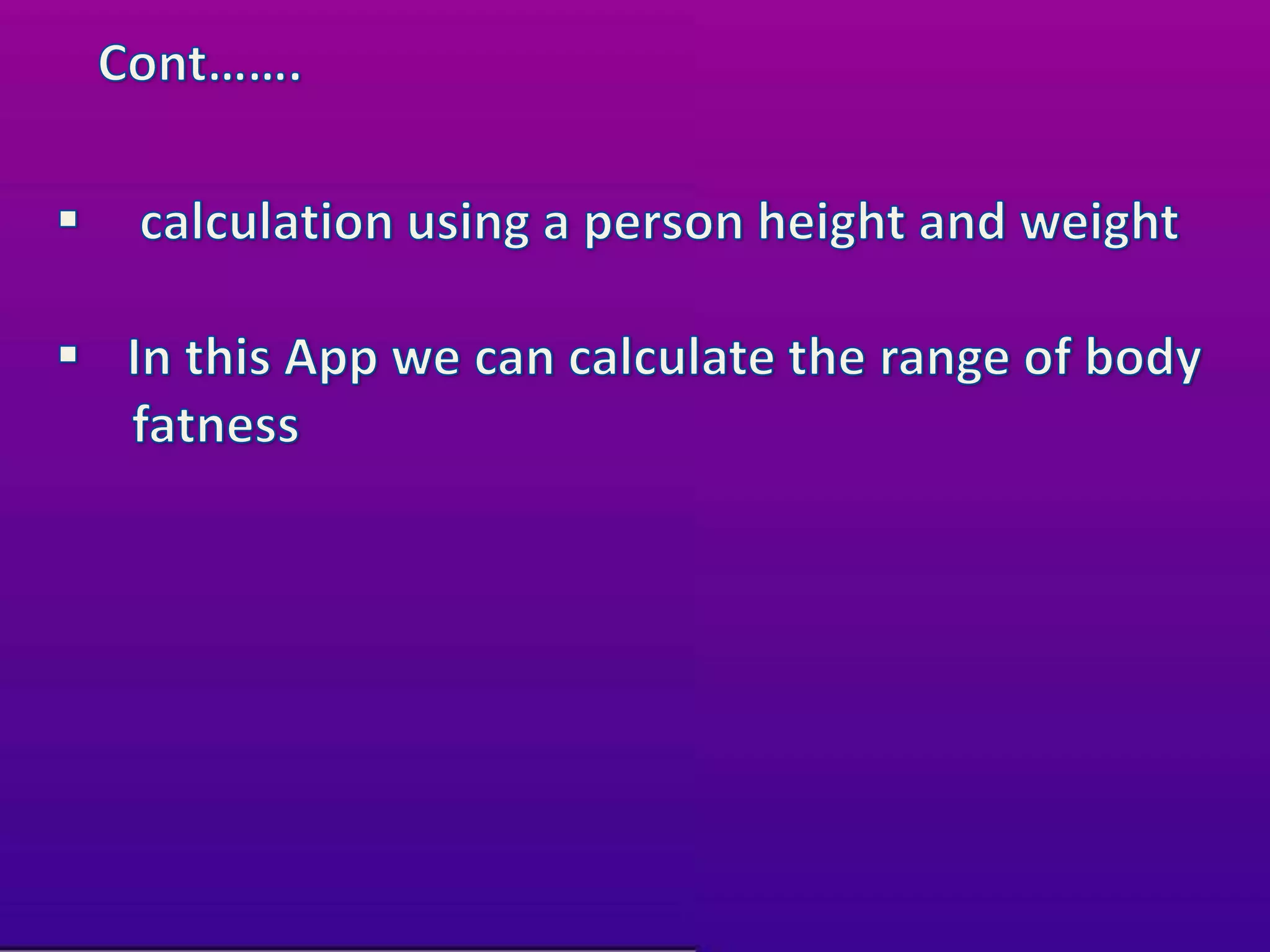 Bmi calculator Android App | PPT