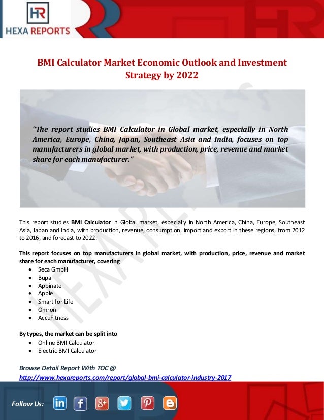 Bmi Calculator Market Economic Outlook And Investment Strategy By