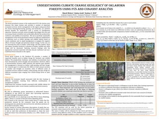 Understanding Climate Change Resiliency of Oklahoma
Forests using FVS and Conjoint Analysis
Bijesh Mishra1, Omkar Joshi2, Rodney E. Will3
Graduate Student (Ph.D.) 1, Assistant Professor2, Professor3
Department of Natural Resource Ecology and Management, Oklahoma State University, Stillwater, OK
Forest grass ecotone in the Southern US provides a number of
important benefits such as timber, forage for livestock, and wildlife
habitat. The productivity, resilience, and stability of ecosystems have
been threatened by severe drought and precipitation. However, effects
of environmental stressors differ between and depend upon whether
the management is focused on timber, cattle grazing, and deer forage.
Our research goal is to determine the effects of inter-annual variation
in weather and drought on economic value of different mixes of
ecosystem services related to timber, cattle grazing, and deer forage for
different ecosystem types ranging from closed-canopy forest to open
savanna.
Introduction
Figure 1: Oklahoma 2018-2019 Antlerless Deer Zones (OKWC, 2019).
We plan to administer survey instrument to understand hunters’
willingness to pay (WTP) for better deer harvesting experience
through contingent valuation method.
More specifically, we are planning to use Best Worse Choice Modeling
(BWC), which is a variant of Discrete Choice Modeling (DCE).
DCE is based on the consumer choice model theory. It states that the
satisfaction derived by the consumer from the goods can be
disintegrated into satisfaction derived from the individual attributes of
the product (Lancaster, 1966).
Survey consists of various alternative descriptions of goods that are
differentiated by their attributes and level. Responders will be asked
to rate or rank their preference of alternatives or chose the most
preferred choice from alternatives (Hanley et al., 2001; Vossler et al.,
2012).
Method
Attributes Levels
Availability of Mast (3 levels)
Abundant
Moderate
Low
Deer Citations Per Visit (3 levels)
1
5
10
Canopy Condition (3 levels)
Close Canopy
Intermediate Opening Canopy
Open Canopy
Hunting Lease (3 Levels)
$6 /acres/year
$10 /acres/year
$16 /acres/year
Sample Choice Question: Which of the hunting site attributes are
most and least important to you as deer hunting site to lease the
property? Check in the boxes below, based on which characteristics
of the site is “Most Important” and “Least Important” for your better
hunting experience. Also mark one of the boxes in following
question whether you would opt to least this site (Yes) or not (No).
Site
Attributes
Most
Important
Least
Important
Availability of Mast: Low ☐ ☐
Deer Citations Per Visit: 5 ☐ ☐
Canopy Condition: Open ☐ ☐
Hunting Lease: $10 /acres/year ☐ ☐
Would you lease this site for hunting? ☐ Yes ☐ No
Table 1: Characteristic attributes, levels for deer hunting sites and sample
choice set developed for the survey.
Figure 2: Representative pictures of Open canopy
(top left), intermediate opening canopy (top right
and closed canopy (bottom left) obtained from
Pushmataha forest habitat research area,
Oklahoma. The habitat research are is maintained
for more than 30 years using different
combinations of prescribed burning, harvesting,
and thinning operation. Different combination of
management treatment has created different
types of ecosystem in the research area which
mimics different climatic scenarios (Masters et al.,
2006).
The FVS simulator will be used for the future projection of
economic values based on the research findings.
The value of timber will be obtained for the worse and best case
scenario using different values of FVS modifiers such as mortality,
diameter growth, drought modifiers in their respective scenarios.
• We expect to understand hunter’s willingness to pay for better deer hunting experience
in relation to different Silviculture management operation in Oklahoma.
• Hunter’s willingness to pay reflects the indirect economic valuation of different
ecosystem.
• Economic value of different ecosystem under best and worst case scenario of climatic
variations for wildlife management.
• Our findings will be helpful to develop guideline for the sustainable forest management
for wildlife habitat.
Expected Result:
The forest-grassland ecotone in the southcentral US is the tension zone
between two major biomes and provides a number of important
ecosystem services. Active management in the region using prescribed
fire, forest thinning/harvesting, grazing, and herbicides can optimize
desired benefits for landowners with a variety of management
objectives. However, periodic severe droughts that plague this area and
increasing climate variability have profoundly affected the productivity,
resilience, and stability of ecosystems. We aim to facilitate sustainable
management of the forest-grassland ecotone for different combinations
of objectives such as timber, grazing, and wildlife habitat based on
recent conditions and to adapt management to mitigate the negative
effects of future drought and potential climate change. To this end, we
are assessing the value of timber, cattle forage, and deer habitat. Input
and output variables involved in valuation of timber, wildlife and cattle
forage will be discussed. Tailoring research findings with the
appropriate outreach materials will help educate traditional and non-
traditional forest stewards in the region.
Abstract
This research was supported in part by South Central Climate Science Center and USDA-USDA NIFA project 2-5-60970.
Acknowledgement
Auger, P., Devinney, T. M., & Louviere, J. J. (2007). Using best-worst scaling methodology to investigate consumer ethical beliefs across countries. Journal of Business Ethics, 70(3), 299–326.
https://doi.org/10.1007/s10551-006-9112-7
Hanley, N., Mourato, S., & Wright, R. E. (2001). Choice modelling approaches: a superior alternative for environmental valuation? Journal of Economic Surveys, 15(3), 435–462. https://doi.org/10.1111/1467-
6419.00145
Lancaster, K. (1966). A new approach to consumer theory. Journal of Political Economy, 74(2), 132–157. https://doi.org/10.1086/226550
Masters, R. E., Waymire, J., Bidwell, T., Houchin, R., & Hitch, K. (2006). Influence of Timber Harvest and Fire Frequency on Plant Community Development and Wildlife: Integrated Land Management Options.
Oklahoma Department of Wildlife Conservation. (2019). Hunting Oklahoma. Retrieved from http://www.eregulations.com/wp-content/uploads/2018/06/18OKAB-Hunting-LR3.pdf
Rakotonarivo, O. S., Schaafsma, M., & Hockley, N. (2016). A systematic review of the reliability and validity of discrete choice experiments in valuing non-market environmental goods. Journal of Environmental
Management, 183, 98–109. https://doi.org/10.1016/j.jenvman.2016.08.032
Vossler, C. A., Doyon, M., & Rondeau, D. (2012). Truth in consequentiality: theory and field evidence on discrete choice experiments. American Economic Journal: Microeconomics2, 4(4), 145–171.
References
Quantify the economic benefit associated with the deer hunting in
different ecosystem resulting from different combinations of
management regimes.
Understand the economic benefit associated with wildlife habitat for
gaming propose under recent climate condition and future scenario.
Objectives
Probability that the individual chooses the ij pair in each subset:
P(ij|C) = P[(𝜹ij + εij)> all other – 1(𝜹ik + εik) pairs];
Where,
K is a master set of items to be scaled {I1, I2 ... Ik) which is to be placed in subset c = (i1, i2 … ic)
P is constant, Dij is the latent true difference in items i and j on underlying dimensions; 𝜹ij is
an observable and measureable component of latent variable and εij is error associated with
each ij pair.
Choice probability: P(ij|C) = exp(𝜹ij)/𝛴ik, exp(𝜹ik), for all M𝜹ik in ic.
If 𝜹ij = (si – sj), then, P(ij|C) = exp(si – sj)/ 𝛴ik, exp ((si – sj), for all M(si – sj) pairs in ic. where M =
2*K(c-1)/2 which is item that can be chosen in BWS. (Auger et al., 2006).
 