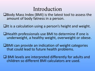 Body Mass Index & Waist Hip Ratio | PPTX