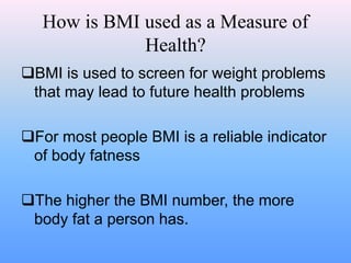 Body Mass Index & Waist Hip Ratio | PPTX