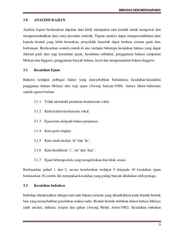 Bmk 3043 Tugasan 2 Kesalahan Bahasa