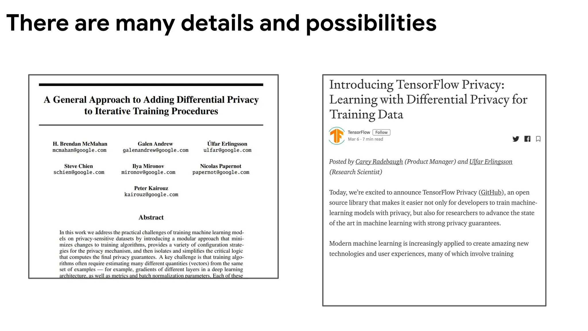 There are many details and possibilities
 