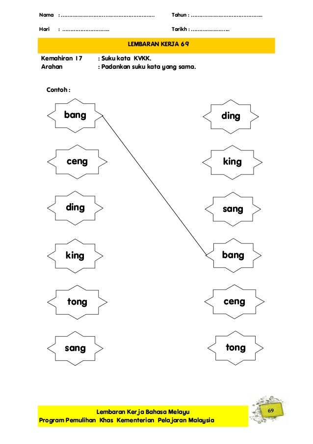 Contoh Kata Homograf Bahasa Melayu - Lintoh