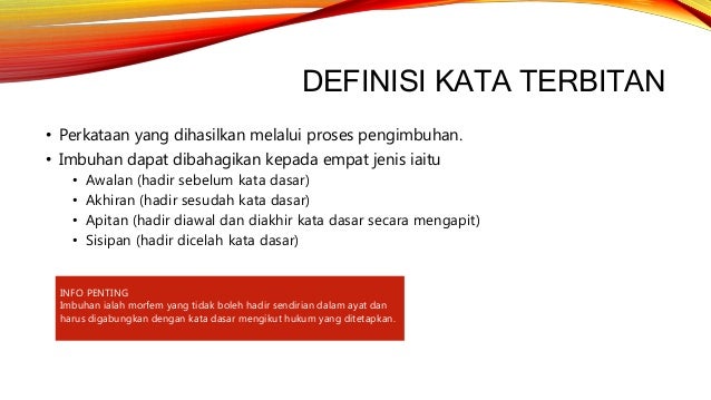 BMMB3023 Pembentukan Kata Tunggal Dan Kata Terbitan