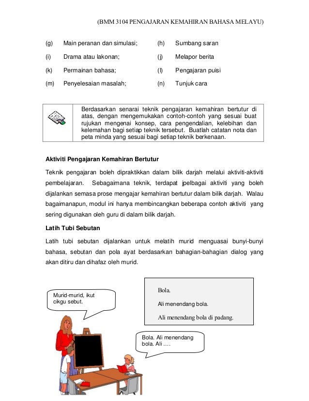 Bmm3104 pengajaran kemahiran_bahasa_melayu Bmm3104 pengajaran kemahiran_bahasa_melayu