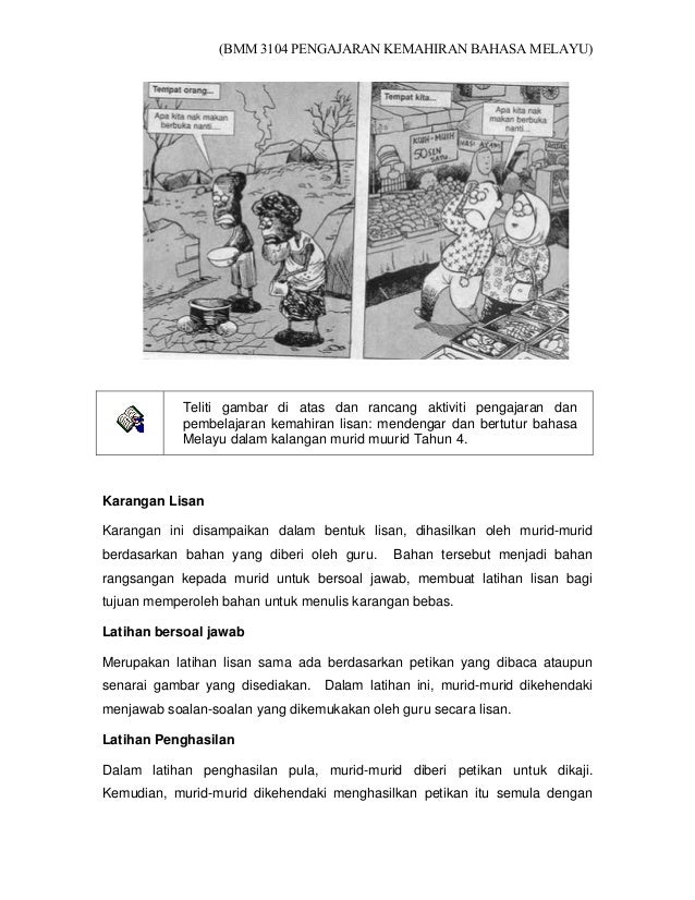 Bmm3104 pengajaran kemahiran_bahasa_melayu Bmm3104 pengajaran kemahiran_bahasa_melayu
