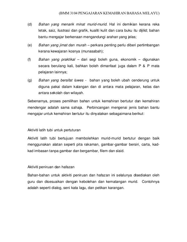Bmm3104 pengajaran kemahiran_bahasa_melayu