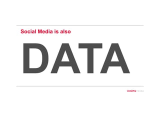 Social Media is also
DATA
 